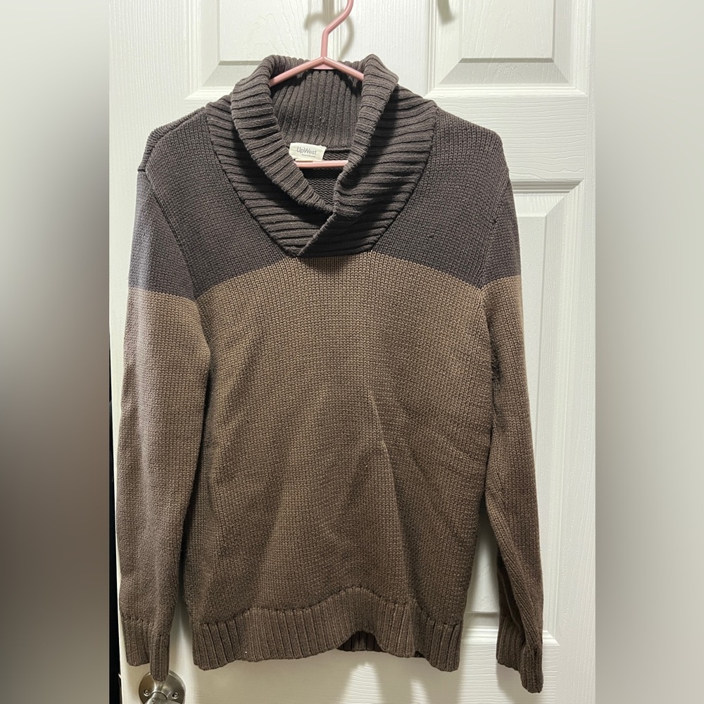 UpWest Men’s Brown Turtleneck Sweater